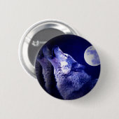 Howling Wolf Ronde Button 5,7 Cm (Voorkant /achterkant)