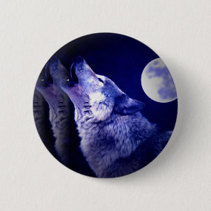 Howling Wolf Ronde Button 5,7 Cm