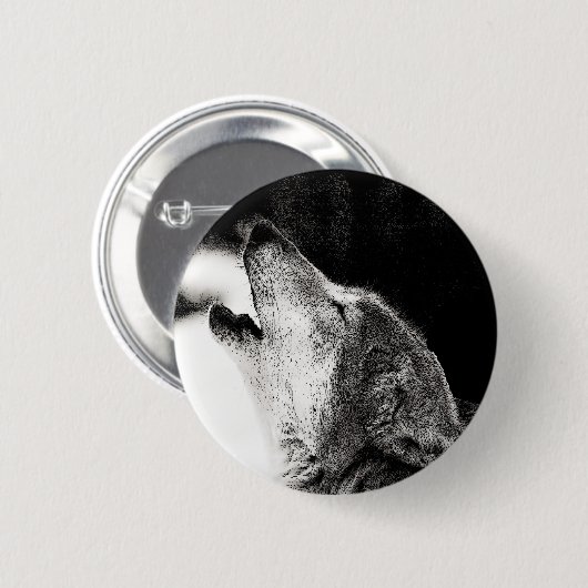 Howling Wolf Ronde Button 5,7 Cm (Voorkant /achterkant)
