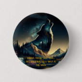 Howling Wolf Ronde Button 5,7 Cm (Voorkant)