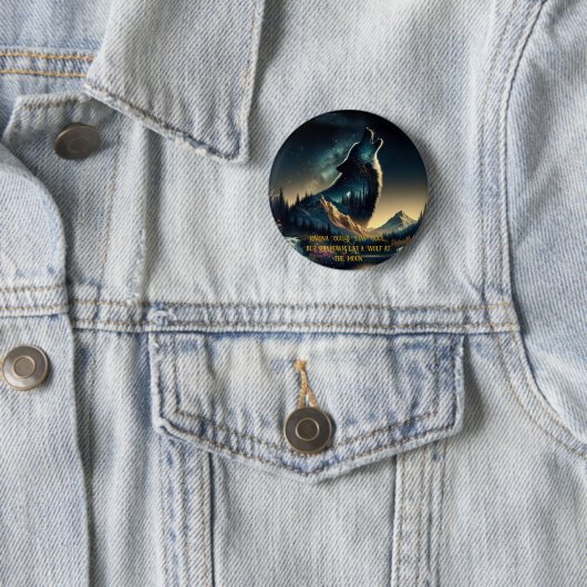 Howling Wolf Ronde Button 5,7 Cm (In situ)
