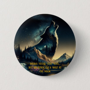 Howling Wolf Ronde Button 5,7 Cm
