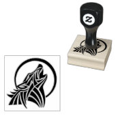 Howling Wolf Rubberstempel (Gestempeld)