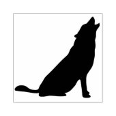 Howling Wolf Rubberstempel (Afrduk)