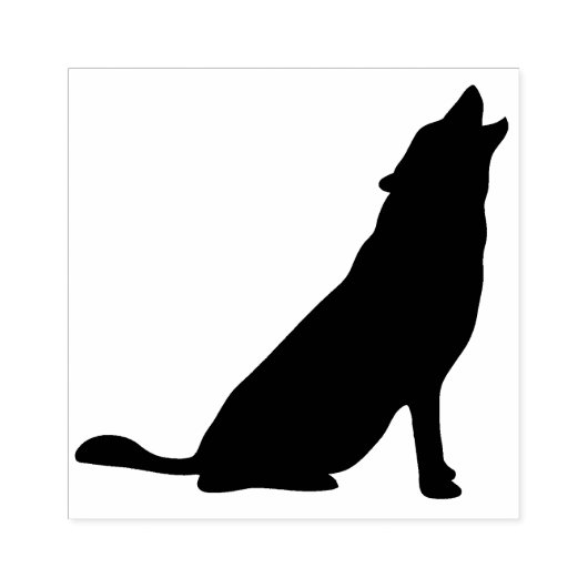 Howling Wolf Rubberstempel (Afrduk)