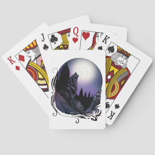 Howling Wolf (Signature Design) Speelkaarten (Achterkant)