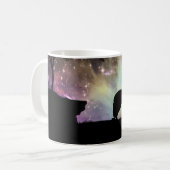Howling Wolf Silhouette Coffee Mok (Voorkant links)