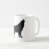 Howling Wolf Silhouette Koffiemok (Voorkant rechts)