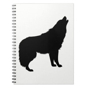 Howling Wolf Silhouette Notitieboek