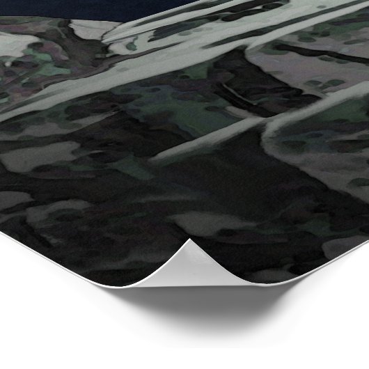 Howling Wolf Silhouette Poster (Hoek)