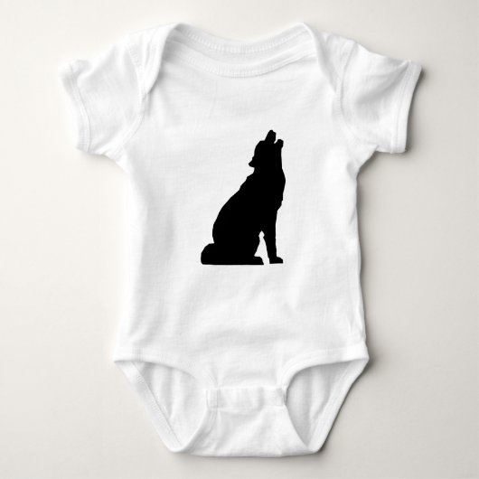 Howling Wolf Silhouette Romper (Voorkant)
