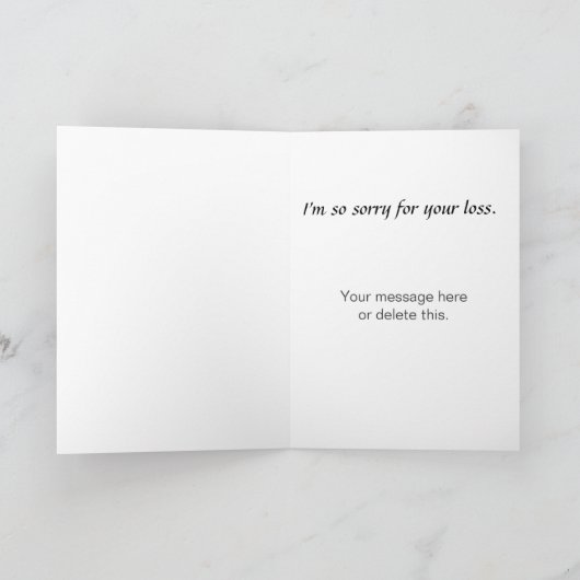 Howling Wolf Silhouette Sympathie voor verlies van Kaart (Binnen)