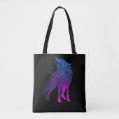 Howling Wolf Silhouette Wolves Forest Animal Tote Bag (Voorkant)