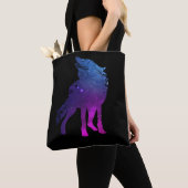 Howling Wolf Silhouette Wolves Forest Animal Tote Bag (Dichtbij)