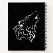 Howling Wolf Silver Black Monogram Notitieboek (Achterkant)