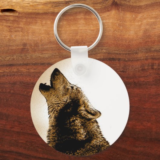 Howling Wolf Sleutelhanger (Voorkant)