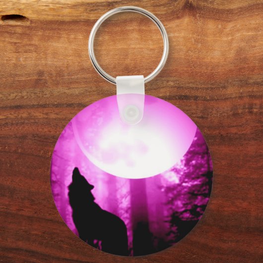 Howling Wolf Sleutelhanger (Voorkant)