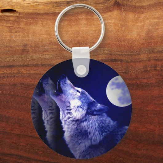 Howling Wolf Sleutelhanger (Voorkant)