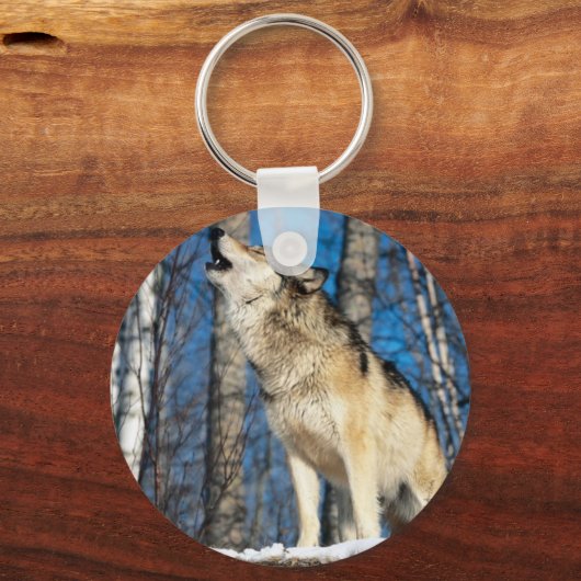 Howling Wolf Sleutelhanger (Voorkant)