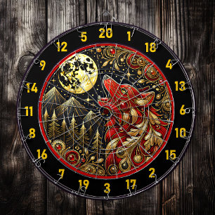 Howling Wolf staat voor vrijheid en macht Dartbord