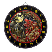 Howling Wolf staat voor vrijheid en macht Dartbord (Voorkant)