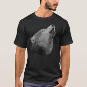 Howling Wolf - Stijlvol Afbeelding T-shirt (Voorkant)