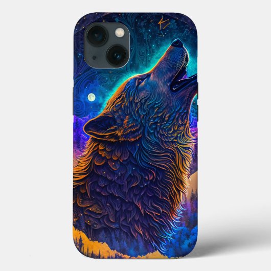 Howling Wolf Surreal Fantasy Case-Mate iPhone Case (Achterkant)