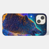 Howling Wolf Surreal Fantasy iPhone Hoesje (Achterkant horizontaal)