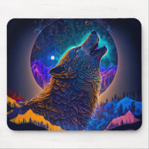 Howling Wolf Surreal Fantasy Muismat
