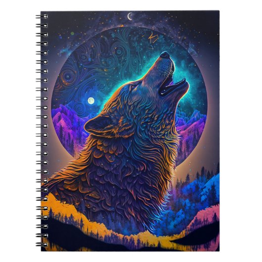 Howling Wolf Surreal Fantasy Notitieboek (Voorkant)