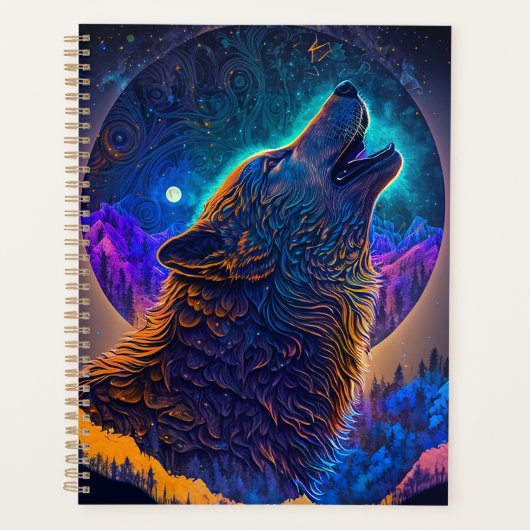 Howling Wolf Surreal Fantasy Planner (Voorkant)