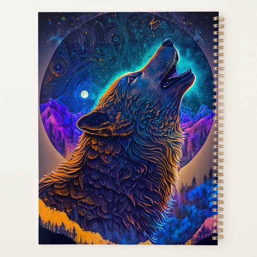 Howling Wolf Surreal Fantasy Planner (Achterkant)