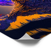 Howling Wolf Surreal Fantasy Poster (Hoek)