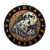 Howling Wolf symboliseert wildernis en kracht Dartbord (Voorkant)