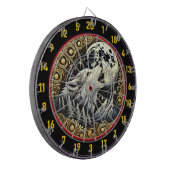 Howling Wolf symboliseert wildernis en kracht Dartbord (Voorkant Links)
