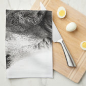 Howling Wolf Theedoek (Quarter Fold)