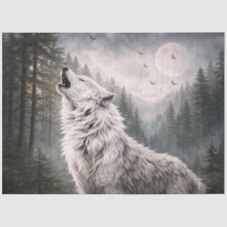 Howling Wolf Tissue Paper Tissuepapier