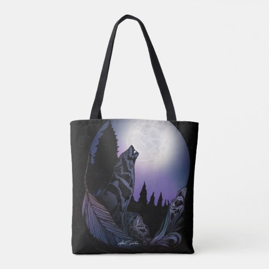 Howling Wolf Tote Bag (Achterkant)