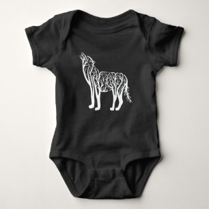 Howling Wolf Tree Art Romper