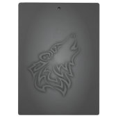 Howling Wolf Tribal Black Klembord (Achterkant)