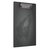 Howling Wolf Tribal Black Klembord (Rechts)