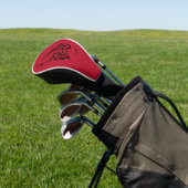 Howling Wolf Tribal Black Monogram Golfheadcover (Insitu)