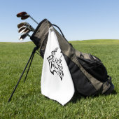 Howling Wolf Tribal Golfhanddoek (Groen)