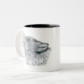 Howling Wolf Tweekleurige Koffiemok (Voorkant links)
