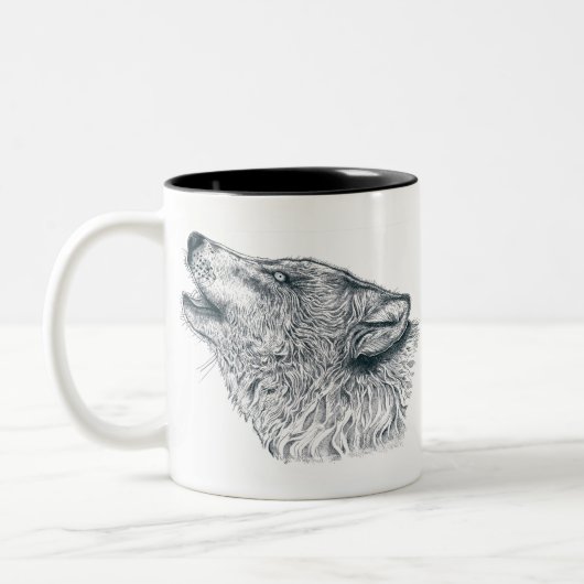 Howling Wolf Tweekleurige Koffiemok (Links)