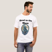 Howling Wolf Under the Moon – Wild Spirit T-Shirt (Voorkant volledig)