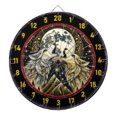 Howling Wolf verenigt wildernis en elegantie Dartbord (Voorkant)
