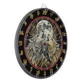 Howling Wolf verenigt wildernis en elegantie Dartbord (Voorkant Links)