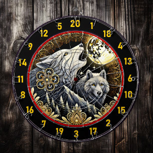 Howling Wolf verlicht kracht en vrijheid Dartbord