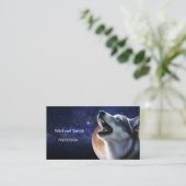 Howling Wolf Visitekaartje (Staand voorkant)